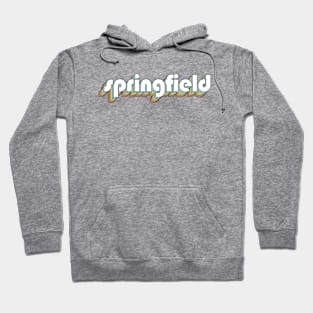 Springfield - Retro Rainbow Typography Faded Style Hoodie